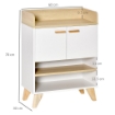 MOBILETTO MULTIUSO CON PIEDINI E ANTE  60X30X78CM  IN LEGNO BIANCO E BEIGE