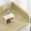 MOBILETTO MULTIUSO CON PIEDINI E ANTE  60X30X78CM  IN LEGNO BIANCO E BEIGE