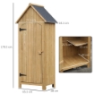 CASETTA PORTA ATTREZZI IN LEGNO IMPERMEABILE 77,5 X 54,2 X 179,5 CM
