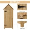 CASETTA PORTA ATTREZZI IN LEGNO IMPERMEABILE 77,5 X 54,2 X 179,5 CM