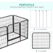 RECINTO MODULARE PER ANIMALI DOMESTICI 125 X 80 X 70CM