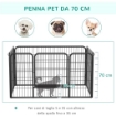RECINTO MODULARE PER ANIMALI DOMESTICI 125 X 80 X 70CM