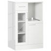 CREDENZA MODERNA CON ARMADIETTI E CASSETTO IN LEGNO 60X40X95CM BIANCO 