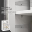 CREDENZA MODERNA CON ARMADIETTI E CASSETTO IN LEGNO 60X40X95CM BIANCO 