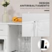 CREDENZA MODERNA CON ARMADIETTI E CASSETTO IN LEGNO 60X40X95CM BIANCO 