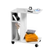 GAIA MOBILETTO CON RUOTE DA SALA 45X30XH56 CM IN COLORE BIANCO