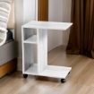 GAIA MOBILETTO CON RUOTE DA SALA 45X30XH56 CM IN COLORE BIANCO