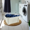 SET ARIANNA PORTABIANCHERIA 50 LT + CESTA PORTA BIANCHERIA 35 LT+ PORTASCOPINO PER BAGNO COLORE ANGORA 