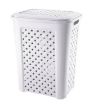 SET ARIANNA PORTABIANCHERIA 50 LT + CESTA PORTA BIANCHERIA 35 LT+ PORTASCOPINO PER BAGNO COLORE BIANCO