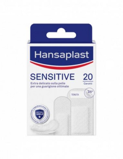 HANSAPLAST CEROTTO SENSITIVE 2 FORMATI ASSORTITI 20 PEZZI EXTRA DELICATO SULLA PELLE TENUTA 24 H 