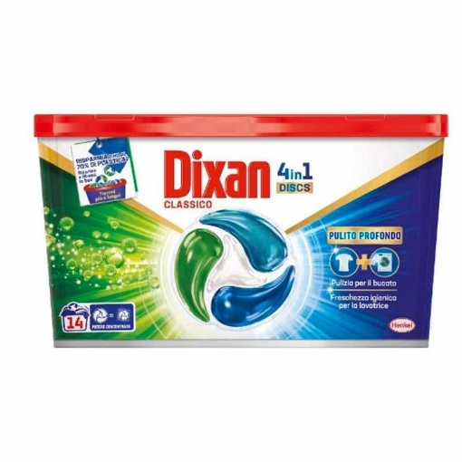 DIXAN DISCS 4 IN 1 CAPSULE PER BUCATO CLASSICHE PULITO PIÙ PROFONDO 14 PZ OKX