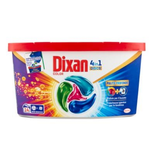 DIXAN DISCS 4 IN 1 CAPSULE PER COLORATI PULITO PIÙ PROFONDO 14 PZ OKX