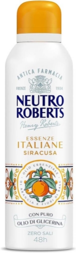 NEUTRO ROBERTS DEODORANTE SPRAY SIRACUSA SENZA SALI DI ALLUMINIO ARANCIA E FIORI DI SALE 200 ML 48H OKX