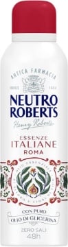 NEUTRO ROBERTS DEODORANTE SPRAY ROMA SENZA SALI DI ALLUMINIO FIORI DI FICO DEODORANTE DONNA E UOMO 200 ML 48H OKX