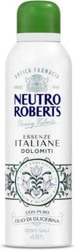 NEUTRO ROBERTS DEODORANTE SPRAY DOLOMITI SENZA SALI DI ALLUMINIO MAGNOLIA E MUSCHIO BIANCO OLIO DI GLICERINA 200 ML 48H OKX