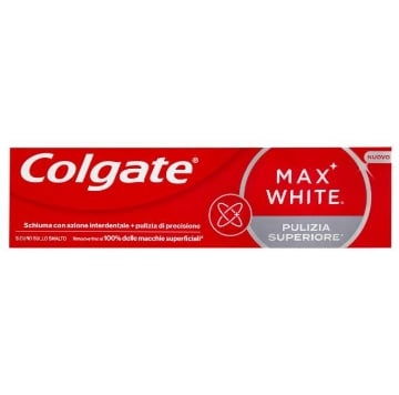 COLGATE DENTIFRICIO SBIANCANTE MAX WHITE PULIZIA SUPERIORE 75 ML OKX