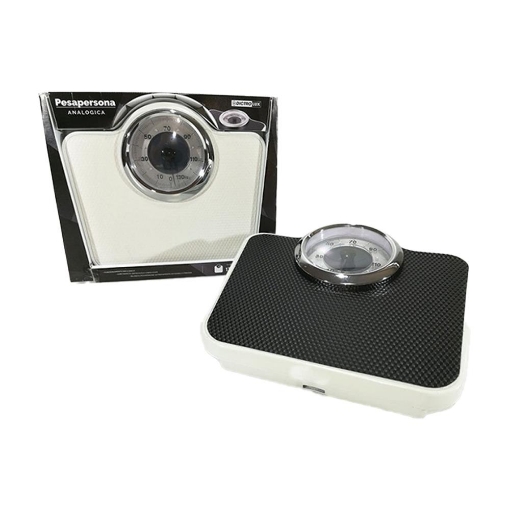 BILANCIA PESAPERSONE ANALOGICA DI PRECISIONE MAX 130KG SUPERFICE ANTISCIVOLO E ROTELLE PER TARA COLORE ASSORTITO