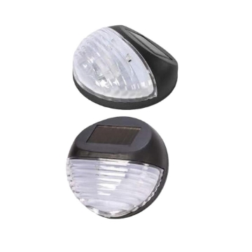 LAMPADA A ENERGIA SOLARE NERA DA PARETE IN PLASTICA COLORE LED BIANCO 11X4,5X11 CM - 1PZ