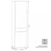 ARMADIO BASIC CON 2 ANTE E 1 CASSETTO BIANCO 45 X 38 X H174 CM