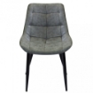 POLTRONA WINONA IN ECOPELLE CON STRUTTURA IN METALLO 59 X 51 X 82 CM GRIGIO OKX