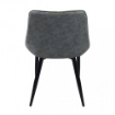 POLTRONA WINONA IN ECOPELLE CON STRUTTURA IN METALLO 59 X 51 X 82 CM GRIGIO OKX
