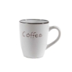 SET 4 TAZZE MUG CON STAND IN METALLO DA 360ML IN DECORO SCRITTA COFFEE E COLORI VARI