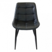 POLTRONA WINONA IN ECOPELLE CON STRUTTURA IN METALLO 59 X 51 X 82 CM NERO OKX