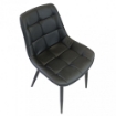 POLTRONA WINONA IN ECOPELLE CON STRUTTURA IN METALLO 59 X 51 X 82 CM NERO OKX