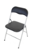 SEDIA PIEGHEVOLE SLIM NERA OPACA IN METALLO CON IMBOTTITURA 79HX45X44 CM OKX
