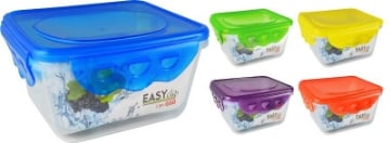 MAURY'S EASY CLIP CONTENITORE RETTANGOLARE CON CHIUSURA DI SICUREZZA A CLIP 0,6LT DI CAPIENZA COLORI ASSORTITI OKX