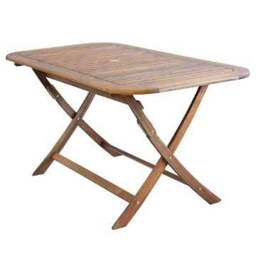 TAVOLO PIEGHEVOLE IN LEGNO DI ACACIA MASSICCIO 15OX80X74 CM LEGNO NATURALE OKX
