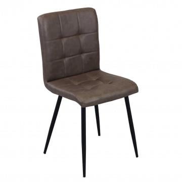 POLTRONA ROSALYN REALIZZATA CON SEDUTA IN ECOPELLE 47,5 X 59 X 81CM MARRONE OKX