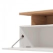 MOBILE PORTA TV IN LEGNO TRUCIOLARE BILAMINATO COLORE ROVERE CHIARO E BIANCO LUCIDO CM 170 X 41,5 X 46,5 H OKX