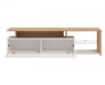 MOBILE PORTA TV IN LEGNO TRUCIOLARE BILAMINATO COLORE ROVERE CHIARO E BIANCO LUCIDO CM 170 X 41,5 X 46,5 H OKX