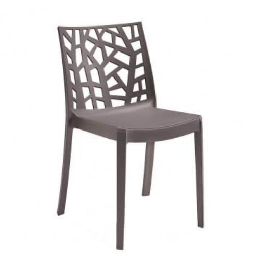 SEDIA MATRIX IMPILABILE IN POLIPROPILENE 55 X 47 X 82 CM TAUPE OKX