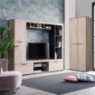 MOBILE PORTA TV IN LEGNO TRUCIOLARE BILAMINATO COLORE ROVERE GRIGIO CM 195,6 X 35,2 X 169,6 H OKX