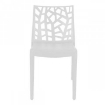 SEDIA IMPILABILE CON TAPPI ANTISCIVOLO IN POLIPROPENE COLORE BIANCO 55X47X82H CM OKX