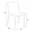 SEDIA IMPILABILE CON TAPPI ANTISCIVOLO IN POLIPROPENE COLORE BIANCO 55X47X82H CM OKX