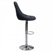 SGABELLO FLYNN CON SEDUTA TRAPUNTATA ECOPELLE 59X55X116H CM NERO OKX