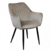 POLTRONA CANDY IN VELLUTO 61 X 61 X 82 CM COLORE TORTORA OKX