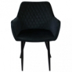 POLTRONA CANDY IN VELLUTO 61 X 61 X 82 CM COLORE NERO OKX