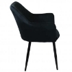 POLTRONA CANDY IN VELLUTO 61 X 61 X 82 CM COLORE NERO OKX