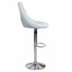 SGABELLO FLYNN CON SEDUTA TRAPUNTATA ECOPELLE 59 X 55 X 95/116 CM BIANCO OKX