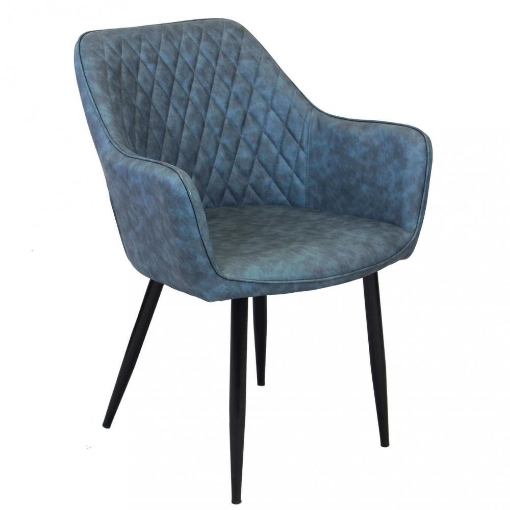 POLTRONA SINDY IN ECOPELLE 56 X 60 X 87 CM COLORE BLU OKX