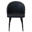 POLTRONA SISSY REALIZZATA IN ECOPELLE 50 X 50 X 76 CM DI COLORE NERO OKX