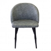 POLTRONA SISSY REALIZZATA IN ECOPELLE 50 X 50 X 76 CM DI COLORE GRIGIO OKX
