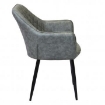 POLTRONA SIDNEY CON SCHIENALE E SEDUTA IN ECOPELLE STRUTTURA IN METALLO 56X60X87H CM OKX