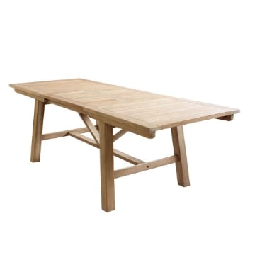 TAVOLO MIRAGE IN LEGNO NATURALE ALLUNGABILE 160/240 X 90 X 77CM OKX