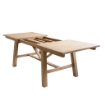 TAVOLO MIRAGE IN LEGNO NATURALE ALLUNGABILE 160/240 X 90 X 77CM OKX
