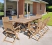 TAVOLO MIRAGE IN LEGNO NATURALE ALLUNGABILE 160/240 X 90 X 77CM OKX
